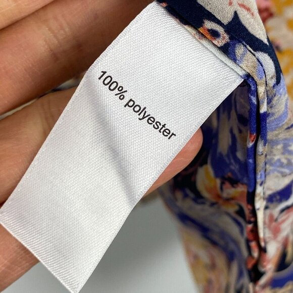 Maurices One Size Open Front Navy Blue Floral Kimono - Picture 6 of 11